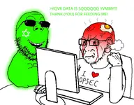 bloodshot_eyes computer ear glasses glowing glownigger green_skin seethe star_of_david steam stubble subvariant:soyak_34 variant:gapejak variant:soyak white_skin // 800x624 // 147.3KB