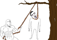 2soyjaks ack anhero arm bloodshot_eyes glasses hair muscles muscular_male noose rope series:soyjaks_killing_chuds stubble subvariant:bernd_side subvariant:patrick template tongue transparent_background tree variant:bernd variant:chudjak // 2100x1500 // 158.9KB