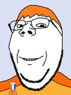 badge clothes glasses hair orange_hair smile soyjak soyzellig_party stubble subvariant:wholesome_soyjak variant:gapejak zach zarty // 600x800 // 28.7KB