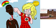 2soyjaks black_skin blunt brown_eyes chud clothes coco_(ongezellig) ear glasses hair jail marijuana meta:tagme mustache nigger nigger_weed ongezellig open_mouth punch rasta redraw soyjak stubble total_nigger_death variant:unknown weed white_skin yellow_hair yellow_sclera // 1588x807 // 385.3KB