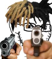angry dreads firearm glasses gun hair hand holding_gun holding_object holding_pistol pistol soyjak stubble threatening variant:soyak weapon xxxtentaction // 600x686 // 438.3KB