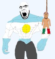 argentina bald breasts flag:argentina flag:italy full_body glasses hanging italy muscular_male neovagina noose pants_down purple_hair rope soyjak stubble tranny transparent_background troon variant:bernd variant:cobson wound // 917x982 // 221.4KB