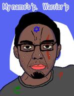Warrior-Z(user) acne angry brown_skin closed_mouth clothes discord eyes glasses hair islam lips looking_at_you shitskin subvariant:z_chud template transparent_background variant:chudjak variant:zjak // 295x382 // 16.0KB