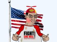 amerimutt brown_skin clothes dark_skin dirty dirty_clothes ear finger flag flag:united_states glasses hand hat logo pointing politics slap smug stain steven_crowder tshirt united_states variant:chudjak // 1900x1400 // 273.3KB