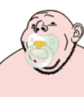 baby looking_at_you low_quality pacifier small_eyes stubble subvariant:gapealien variant:gapejak // 93x107 // 1.6KB