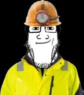 glasses irl jacket miner roblox soyjak stubble variant:markiplier_soyjak wagie // 521x584 // 162.0KB