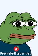 amphibian apple bald closed_mouth clothes europe european fremskrittspartiet frog green_skin lips looking_at_you nas nas:pepe norway pepe pepe_the_frog politics transparent_background tshirt // 1344x1973 // 84.3KB