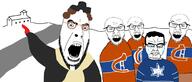 Montreal_Canadiens Toronto_maple_leafs building canada clothes crying glasses hockey open_mouth pointing quebec road snow variant:chudjak variant:cobson variant:feraljak // 2051x878 // 134.6KB