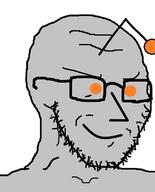 antenna closed_mouth glasses grey_skin orange_eyes reddit smile smug soyjak stubble variant:soyak // 644x800 // 27.2KB
