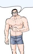 bubble chud closed_mouth glasses hair muscles pose shirtless soyjak speech_bubble speech_bubble_empty variant:chudjak // 715x1183 // 335.7KB