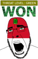 ahegao country emerald flag flag:monaco gem glasses green green_eyes hair looking_up monaco open_mouth schlog_color_event soyjak soyjak_blog stubble teeth text threat_level_green variant:cobson won // 721x1115 // 137.5KB