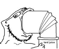 artist:doedoedoe brainlet chris-chan cup downs_syndrome drink dumb glasses idiot retard retarded smile straw stubble stupid subvariant:spedjak tard_juice variant:soyak // 1000x823 // 199.5KB