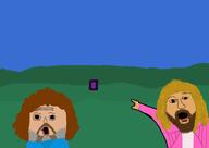 2soyjaks garbage_man garrett meta:Not_OC minecraft minecraft_movie nether_portal steve_(minecraft) variant:two_pointing_soyjaks // 1600x1131 // 438.0KB