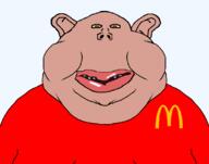 amerimutt black_sclera brown_skin clothes dean ear fat front_facing gynaecomastia joel_(user) lips mcdonalds merge mutt open_mouth red_shirt series:muttverse soyjak subvariant:impish_amerimutt subvariant:impish_front subvariant:meximerican subvariant:meximutt_front2 template transparent_background united_states variant:impish_soyak_ears variant:meximutt // 1105x868 // 46.2KB