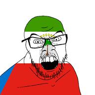 angry country equatorial_guinea flag glasses jacksepticeye looking_at_you mustache open_mouth soyjak stubble teeth variant:feraljak youtube // 1500x1500 // 40.7KB