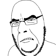 different_view disgusted double_chin eyebags eyebrows frown glasses looking_at_you nose squinting stubble teeth transparent_background variant:cobson // 721x720 // 34.9KB