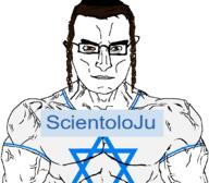 chud jewish_nose judaism soyjak star_of_david subvariant:muscular_chud user=ScientoloJu variant:chudjak // 1059x929 // 56.3KB