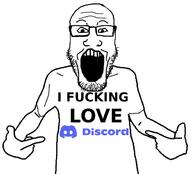 clothes discord glasses hand i_fucking_love i_love open_mouth pointing soyjak stubble text tshirt variant:markiplier_soyjak // 618x559 // 65.0KB