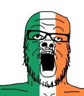 country flag flag:ireland glasses ireland open_mouth soyjak stubble variant:a24_slowburn_soyjak // 454x520 // 8.0KB