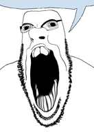 beard distorted op_is_a_retarded_lazy_faggot_for_not_tagging_his_own_shit open_mouth screaming speechbubble stubblebb teeth variant:cobson white_background // 1140x1600 // 574.4KB