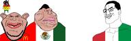 4soyjaks ack beard bolivia closed_mouth countrywar fat flag flag:bolivia flag:italy flag:mexico gigachad glasses italy mcdonalds mexico muscles obese open_mouth rope satoko_houjou(namefag) smirk soyjak spam stubble subvariant:brunetto subvariant:impish_amerimutt suicide swastika tan_skin tbp variant:bernd variant:impish_soyak_ears variant:meximutt // 2316x736 // 464.7KB