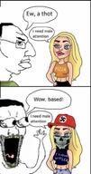 2soyjaks based blond blue_eyes chud closed_mouth clothes excited female flag:nazi_germany hair hand hands_up happy hat i_love merge soyjak stubble subvariant:waow swastika text thot variant:chudjak variant:soyak waow yellow_teeth // 526x1002 // 147.5KB