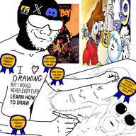 award awards discord drawfag drawfag_dust hellboy i_would_never lazy mike_mignola newgrounds oneyplays smug transheart variant:soyak xitter // 2000x2000 // 1.7MB