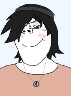 blue_eyes blush female glasses necklace smile soy soylent subvariant:terryjak terry_crews(namefag) variant:soytan // 870x1174 // 20.8KB