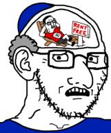 arm balding big_lips chair chud closed_mouth clothes ear foot full_body glasses grey_hair hair hat jewish_nose judaism kike kippah leg looking_at_you nazism open_mouth rent_free scared shoe shorts sign stubble subvariant:soyak_(concerned) swastika text tshirt variant:chudjak variant:soyak // 632x756 // 68.1KB