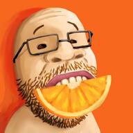 artist:soyia_agent baby babyjak caca orange painting stubble variant:gapejak // 2000x2000 // 2.9MB