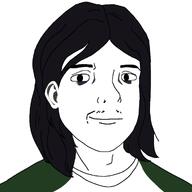 black_eyes green_shirt looking_at_you smile variant:Jon white_skinte // 1054x1054 // 102.1KB