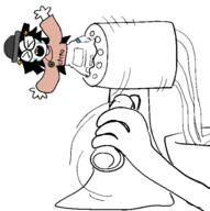 art artist:jaikacuz beanie blush clothes drawing dress female full_body hair long_hair shoe skirt variant:soytan // 946x949 // 26.2KB