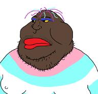 black_skin eyes hair lips nigger queen red_lips satoko_houjou(namefag) tranny trans transgender_flag ugly variant:meximutt yellow_eyes // 888x849 // 24.3KB