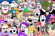 4chan a_(4chan) ahegao anime blacked broken_teeth collage glasses hair janny makeup meta:tagme multiple_soyjaks oldfag open_mouth phone soyjak stubble text variant:a24_slowburn_soyjak variant:alicia variant:bernd variant:feraljak variant:gapejak variant:isaac variant:markiplier_soyjak variant:soyak variant:tony_soprano_soyjak yotsoyba // 3500x2300 // 2.9MB