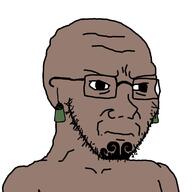 brown_skin closed_mouth concerned earring frown glasses maori soyjak stubble variant:soyak // 1080x1080 // 69.4KB