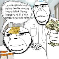 adderall clothes doctor dr_cobstein glasses hand hat holding_object hospital jewish_nose judaism kippah meds money necktie pills prozac ritalin soyjak sticky_note stubble subvariant:hornyson subvariant:medicated_cobson variant:cobson zoloft // 1488x1488 // 808.0KB