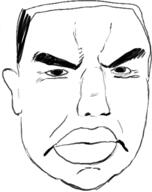 art balding closed_mouth drawing ear hair lips oekaki subvariant:chudjak_front variant:chudjak // 356x450 // 25.7KB