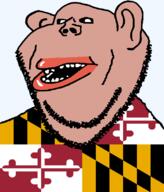 amerimutt black_sclera brown_skin clothes ear flag flag:maryland hair lips maryland mutt open_mouth soyjak state stubble subvariant:impish_amerimutt transparent_background united_states variant:impish_soyak_ears // 685x800 // 41.8KB