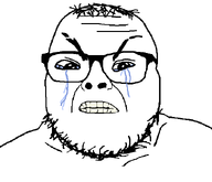 angry crying forehead_lines glasses hair nasolabial_folds stubble subvariant:wink teeth_showing transparent_background variant:joejak white_skin // 700x600 // 13.7KB