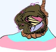 bloodshot_eyes brown_troonjak crying open_mouth rope soyjak suicide tongue transparent_background trend:slopjak variant:bernd // 768x719 // 189.7KB