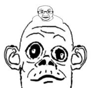 2soyjaks baby closed_mouth clothes deformed ear glasses hat mustache soyjak subvariant:jacobson variant:a24_slowburn_soyjak variant:el_perro_rabioso // 946x880 // 173.5KB