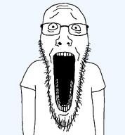 clothes deformed doug_walker glasses looking_at_you nostalgia_critic open_mouth scared shocked soyjak stubble template terrified transparent_background variant:nostaljak // 1000x1078 // 53.5KB