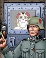 #rapeserbia anthro army blond blue_eyes button clothed ear female furry gas_chamber helmet lorna_(terrible_mouse) medical mouse nazism nurse nurse_hat nurse_uniform red_cross schutzstaffel smile soyjak subvariant:gapejak_female swastika terrible_mouse trend:aryan variant:gapejak white_fur yellow_hair yellow_sclera // 1000x1251 // 1.5MB