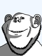 closed_mouth ear ominous shadow small_eyes smile soyjak stubble variant:impish_soyak_ears // 574x768 // 122.9KB