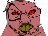 artist:h3k demon devil_horns glasses gums open_mouth red_eyes red_skin stubble subvariant:crazyguyjak teeth transparent_background variant:feraljak yellow_teeth // 800x600 // 20.4KB