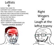 2soyjaks angry arm bloodshot_eyes clenched_teeth communism crying distorted fsb glasses hair hand laughing left_wing pointing red_face right_wing russia russo_ukrainian_war soyjak stubble text tranny ukraine united_states variant:chudjak variant:soyak wordswordswords // 1887x1572 // 359.8KB