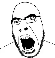 angry glasses open_mouth soyjak stubble variant:cobson // $size // 161.0KB