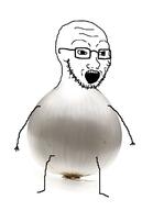 arm food full_body glasses hand leg objectsoy onion open_mouth series:fruiterz! soyjak stubble variant:soyak vegetable // 502x694 // 116.3KB