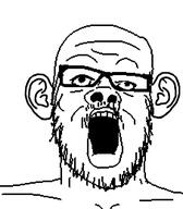 ear glasses open_mouth soyjak stubble variant:a24_slowburn_soyjak // 454x520 // 22.1KB