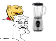 2soyjaks animal animal_abuse arm asiamutt asian blender blurred_background cat cat_ear china closed_eyes clothes ear glasses multiple_soyjaks mutt open_mouth paw red_shirt scared soyjak stubble subvariant:impish_amerimutt subvariant:soyak_(concerned) tshirt variant:impish_soyak_ears variant:soyak worried yellow_skin // 1853x1368 // 658.9KB